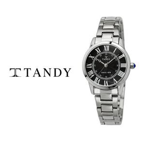 TANDY 탠디 클래식 커플 메탈 손목시계 T-3714 여자 블랙