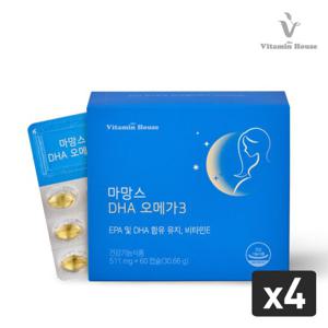 비타민하우스 마망스 DHA 오메가3 4박스(4개월분)