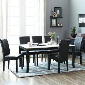 리비니아 데미안 토론토 대리석/세라믹 6인식탁세트(식탁+의자6)