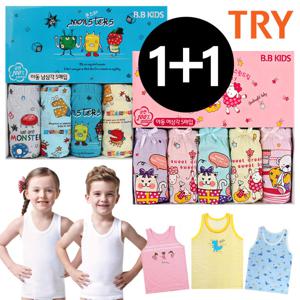 [TRY]아동팬티 10매 sale/아동속옷/런닝/세트/주니어/유아/여아/남아/드로즈/사각팬티/어린이/순