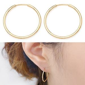 [미니아트] 14K Gold 파이프 20mm 링 귀걸이