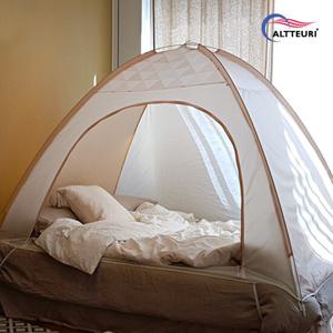 알뜨리 트리플 원터치 난방 방한 보온 침대 텐트 베이지 더블