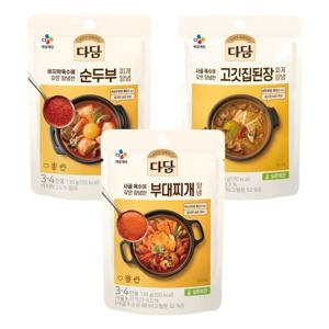 [CJ] 다담 인기찌개양념 10봉구성 골라담기 (순두부/부대/고깃집