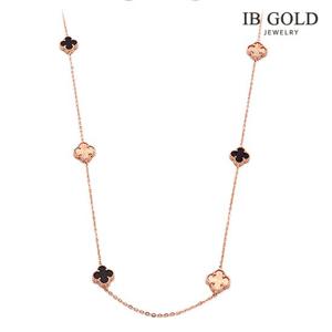 아이비골드 18K GOLD 엑폭 크로버 목걸이 G P12455