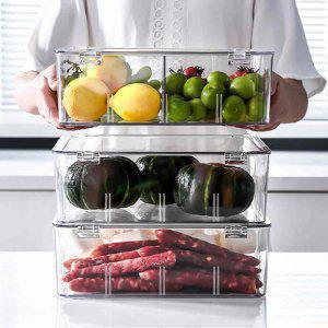 고급형 투명 칸막이 과일보관 야채보관 냉장고정리함