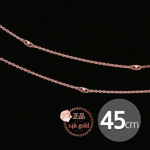 [미니아트] 14K 민볼루루 체인 로즈골드 금 목걸이 NS119_45cm