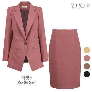 VIVID SET 여성 록스 가을봄 정장자켓+스커트 세트