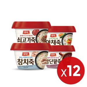 [동원] 양반죽 285g x12개(쇠고기/야채/참치/단팥)