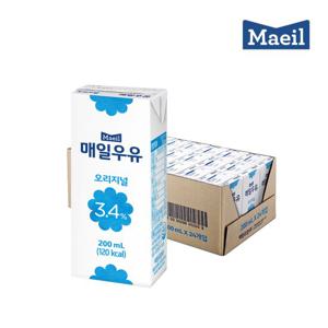 [매일우유] 매일 멸균우유 오리지널 200ML 24팩 흰우유 팩우유