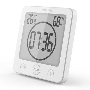 BALDR 욕실용 큰화면 디지털 온도 습도계 다용도 시계