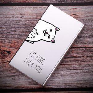 여자 명품 슬림 에쎄 담배 케이스 파우치 고양이