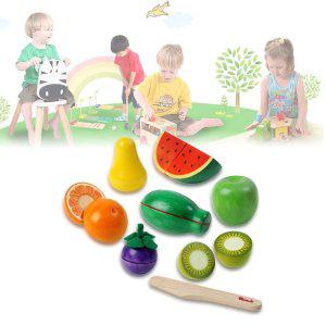 원목 과일모형 자르기 소꿉놀이 나무장난감 유아교구