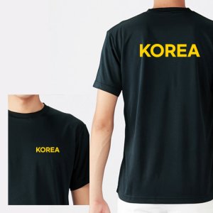 라운드 반팔 KOREA 커스텀 옐로우 쿨 티셔츠