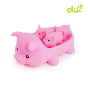 오키오 돼지 가족 목욕놀이 장난감