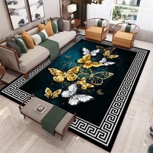 중국 스타일 거실 카펫, 커피 테이블 바닥 매트, 중국 스타일 서재 침실 침대 옆 홈 인테리어 미끄럼 방지 바닥 매트