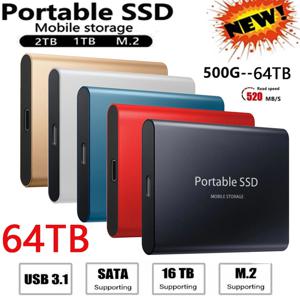 휴대용 SSD 고속 500GB 1TB 외장 솔리드 스테이트 2TB 4TB 8TB M.2 SSD 500GB1TB 유형-C USB3.1 노트북 용 모바일 하드 드라이브