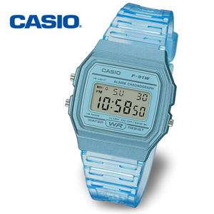 [정품] CASIO 카시오 투명 클리어 F-91WS-2D 공용 전자 손목시계