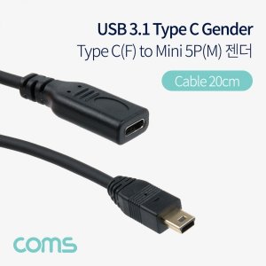 USB 3.1(Type C) to Mini 5Pin 변환 케이블 20cm