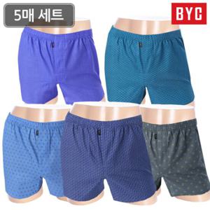 BYC 프리시티프리박서 트렁크 남성팬티 / 5매세트