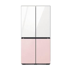 [삼성] 비스포크 냉장고 4도어 875L글램화이트+글램핑크 RF85B900255