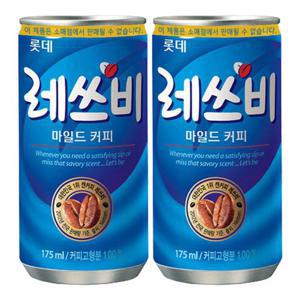 [롯데칠성] 레쓰비 마일드 캔커피 175ml X 60캔