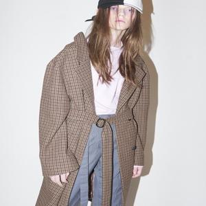 [브통] HOUNDTOOTH CHECK COAT-BROWN CHECK