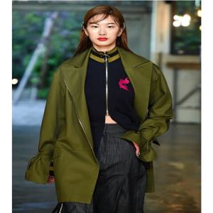 [곽현주컬렉션] [주문제작]17FW KHJ METAL RING&TAPE KHAKI BOX COAT
