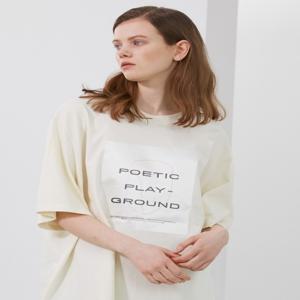 [아에르] Tshirts Uni Pearl Square Banana Yellow