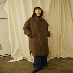 [브통] OVERSIZED CHECK COAT - BROWN CHECK