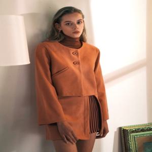 [레트흐드레뚜왈] colette cropped jacket (orange rust)