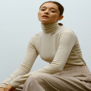 [일립시스] SHIRRING WOOL TURTLENECK (BEIGE)
