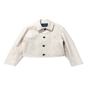 [슬로우 유니버스] WOMAN LAMBSKIN BLOUSON JACKET (WHITE)