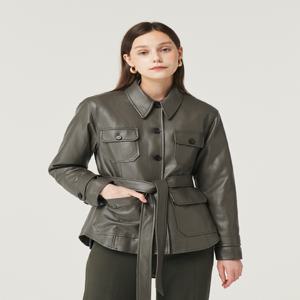 [스튜디오 다리] ECO LEATHER SAFARI JACKET_DARK ASH