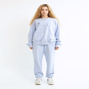 [일구구일] FLOWER LOGO SWEATSHIRT SET UP_SKY BLUE