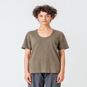 [페이지] Pocket U Neck T-shirt_Khaki