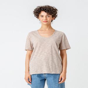 [페이지] Pocket U Neck T-shirt_Beige