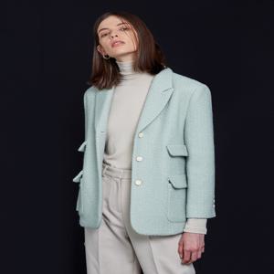 [네벨에브리웨어] GLOW TWEED WOOL JACKET_MINT