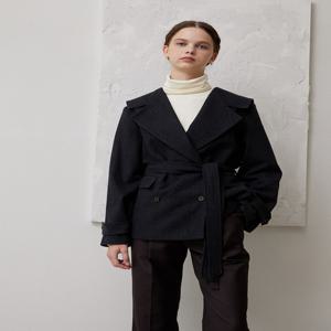 [비먼] belted sailor jacket_navy