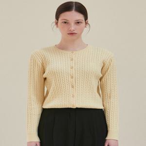 [얀13] MINIMAL TWIST CARDIGAN_YELLOW