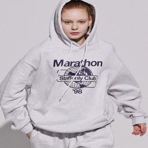 [스텝온리] MARATHON HOODIE (MELANGE WHITE)