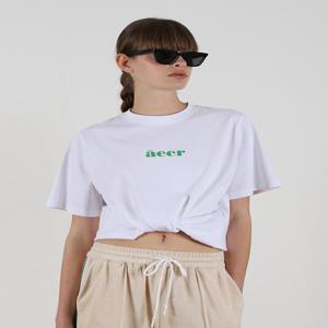 [아에르] Tshirts Iconic Logo GR White