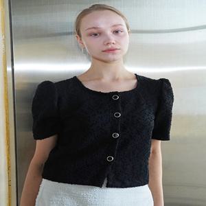 [데미지니모닉] 버블 블랙 가디건_ Bubble BK CD