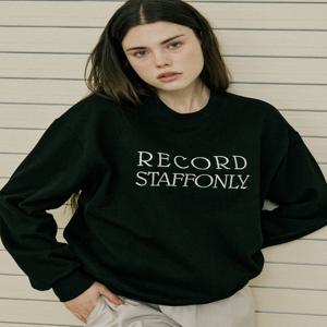 [스텝온리] RECORD SWEATSHIRTS (BLACK)