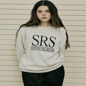 [스텝온리] SRS LOGO SWEATSHIRTS (MELANGE IVORY)