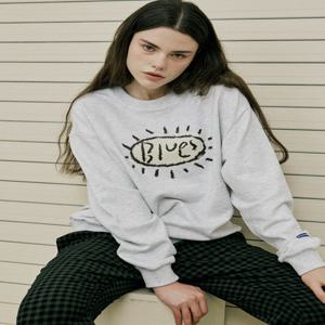 [스텝온리] BLUES SWEATSHIRTS (MELANGE WHITE)