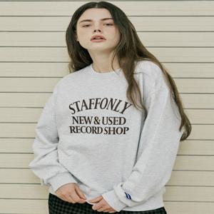 [스텝온리] NEW&USED SWEATSHIRTS (MELANGE WHITE)