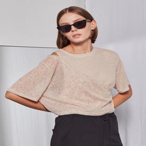 [파베르핑거] Linen Two-piece Layered T-shirt (Beige)