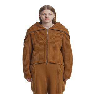[트렁크 프로젝트] Cape Collar Zip-Up Cardigan_Tan