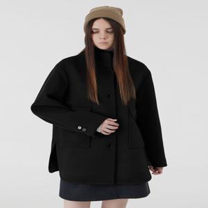 [보연] 차이나 카라 반코트 블랙