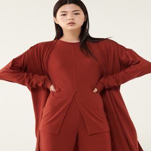 [페포어] Tencel™ Wool Cardigan_Red (텐셀 울 니트 가디건)